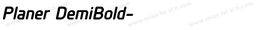 Planer DemiBold字体转换